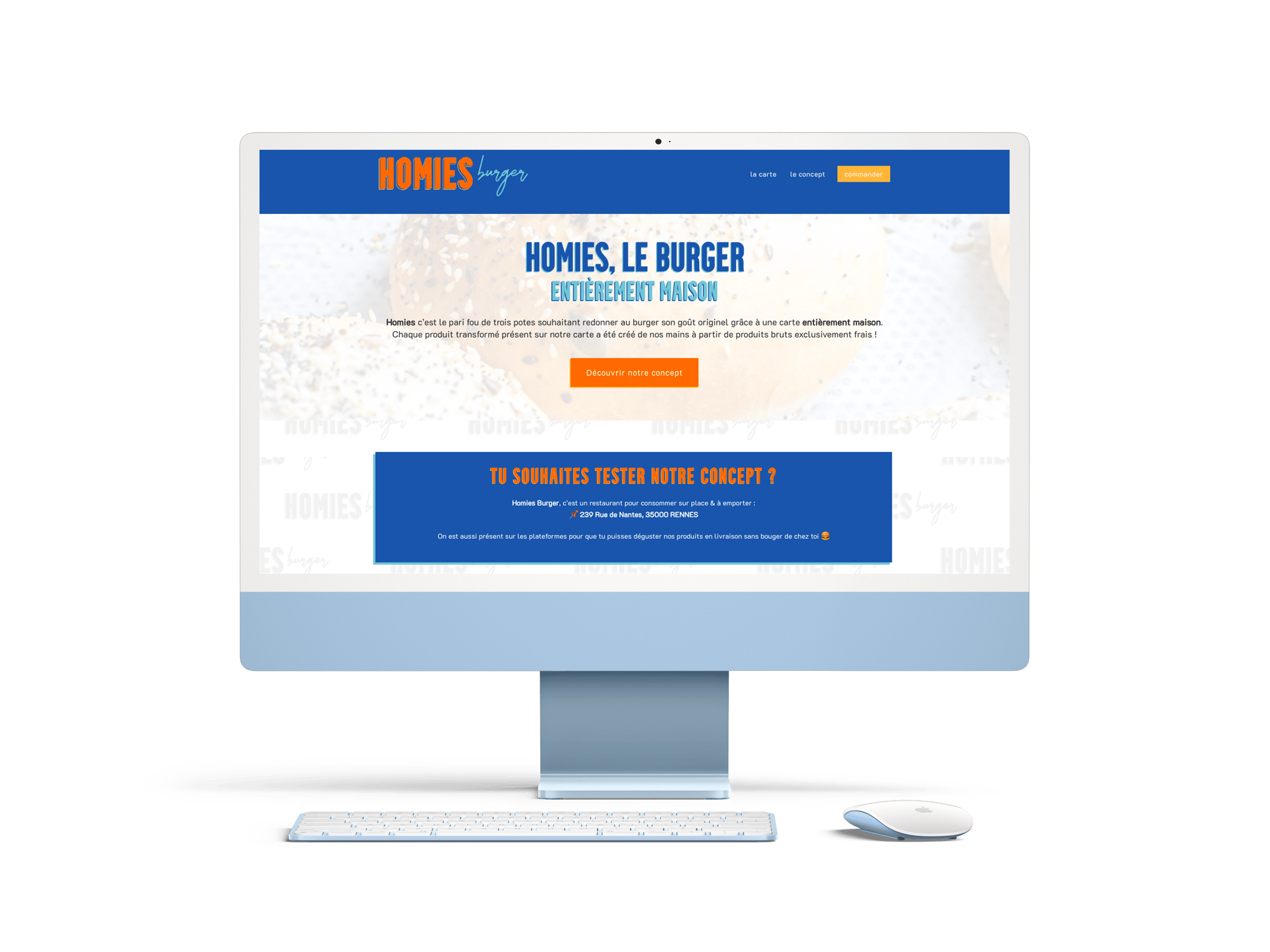 Homies Burger - Site Vitrine - Crescent Communication
